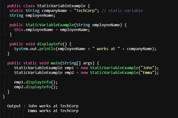 Static Variables